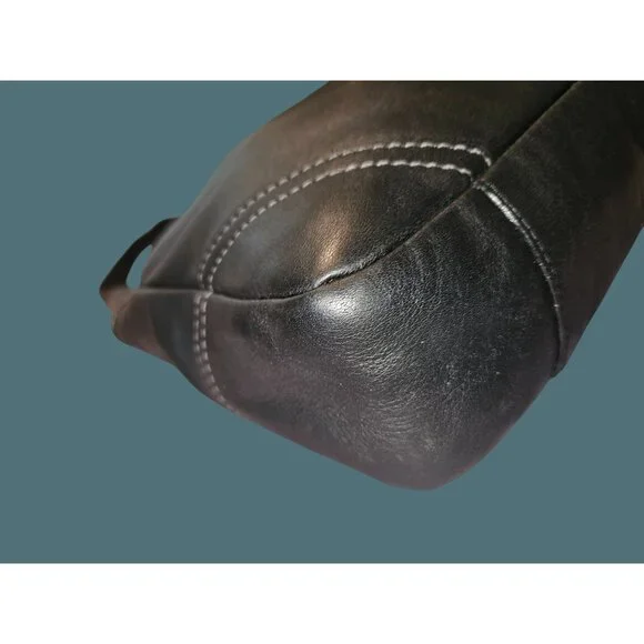 Coach Hamilton Hobo Tassel Black Leather Shoulder Bag - Picture 7 of 14